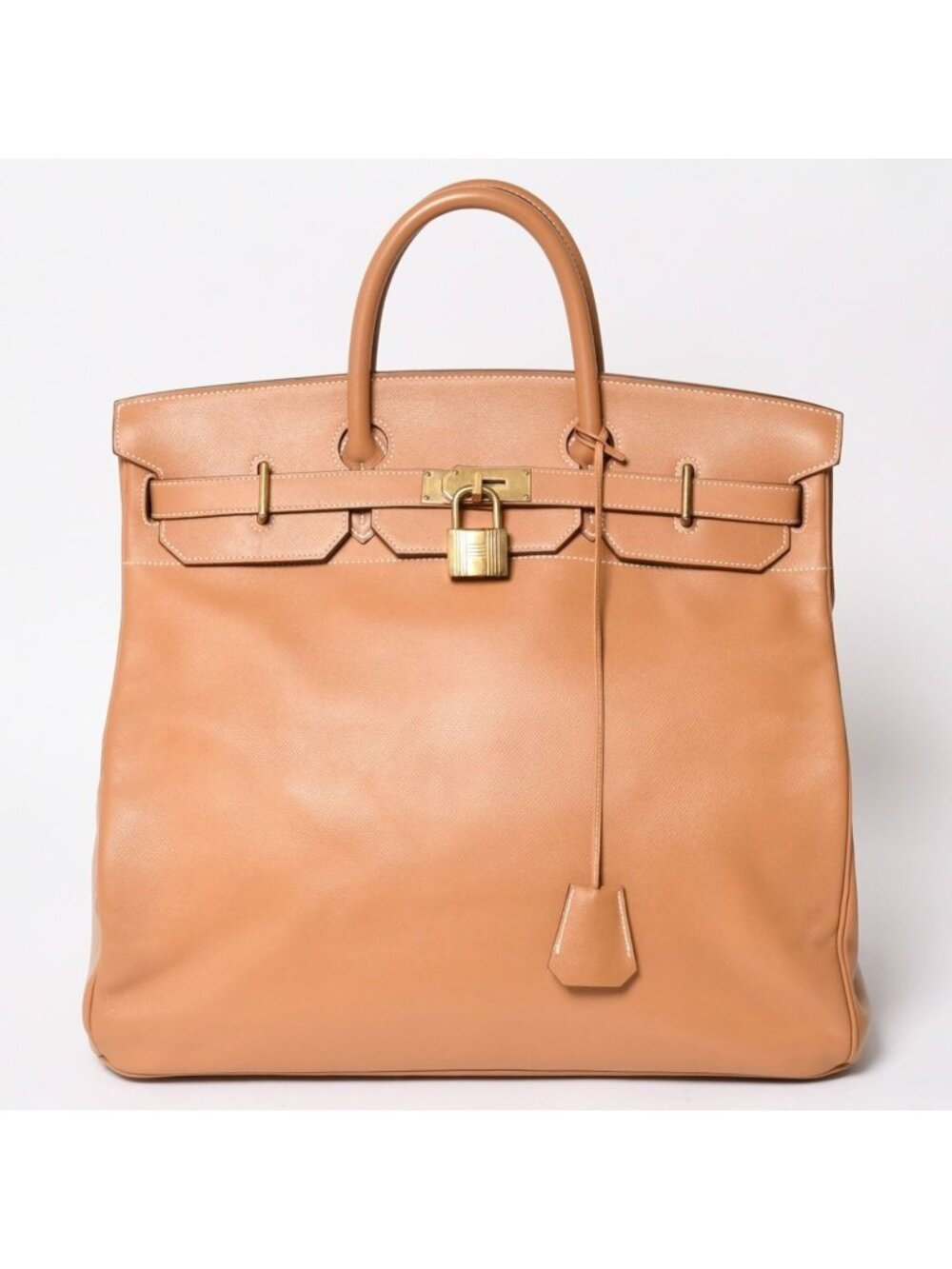 Hermes Haut Courroies Hac 45 Handbag Ardennes Natural Gold